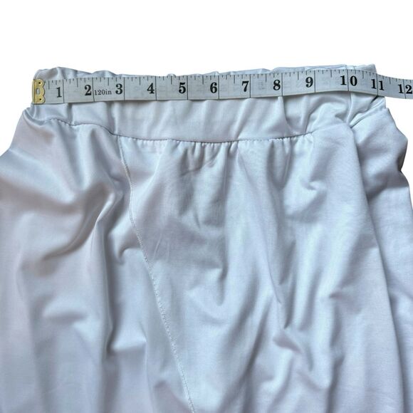 Women’s Loose Split Hem Yoga Pants High Waist Wide Leg Beach White XS - Picture 4 of 9